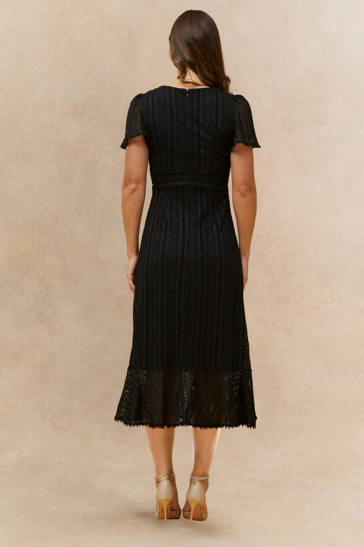 Bonnie Stretch Crochet Midi Dress