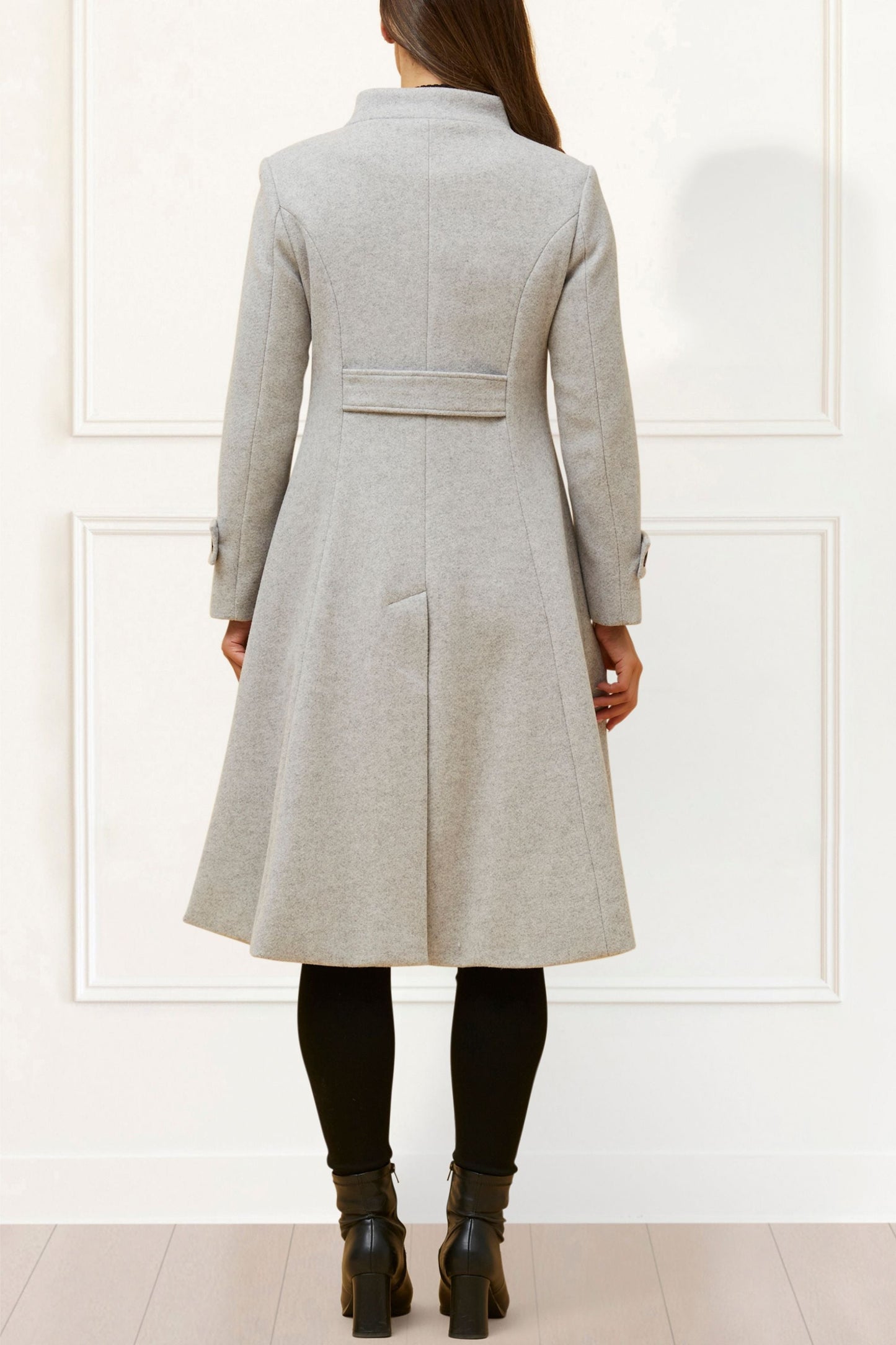 Harper Manteau Évasé Rétro Boutons Latéraux