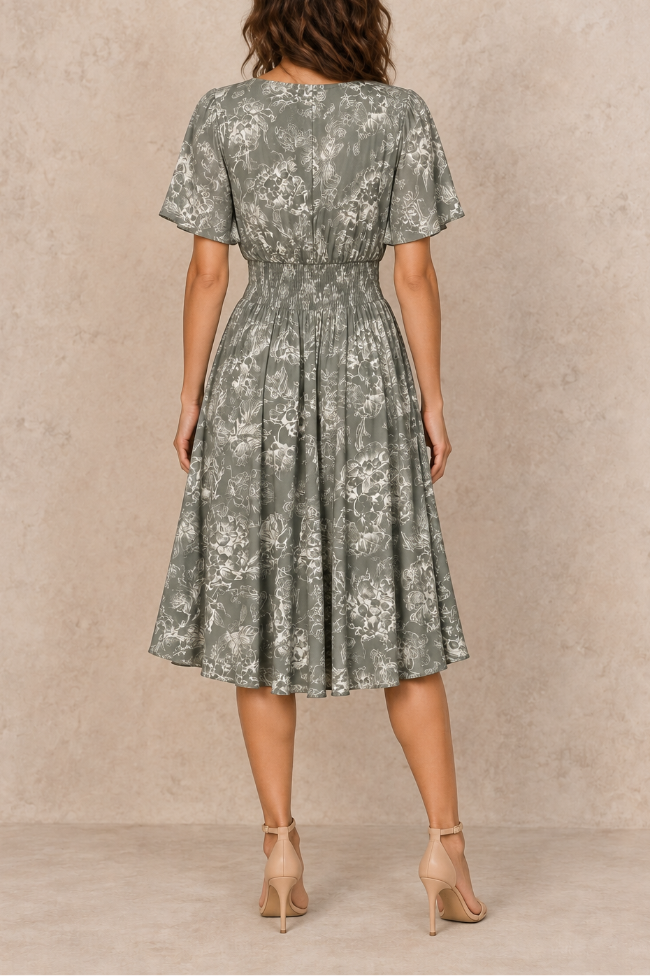 Aline | Floral Smocked Waist Printed Dress