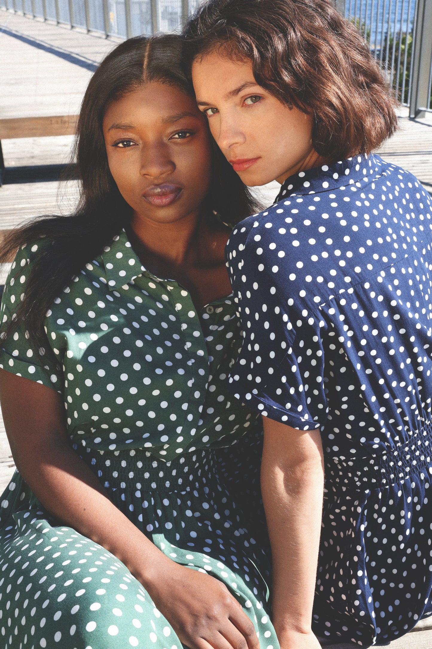 Jacqueline Polka Dot Shirt Dress Midi
