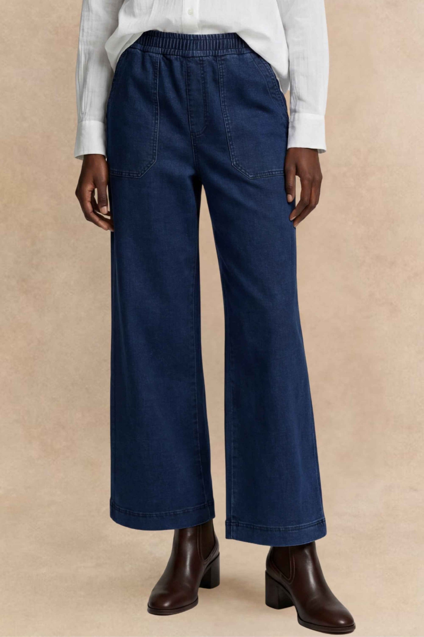Marion Wide-Leg Denim Pants