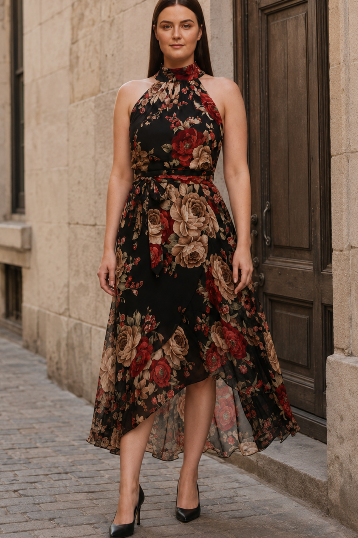Alexandra Floral Halter Dress