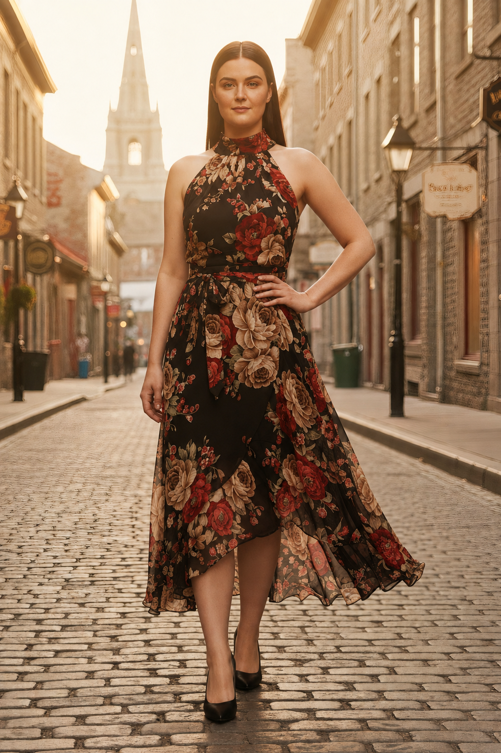 Alexandra Floral Halter Dress