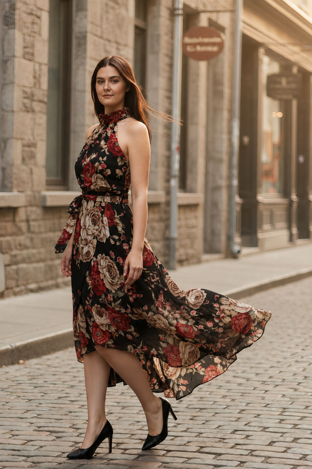 Alexandra Floral Halter Dress