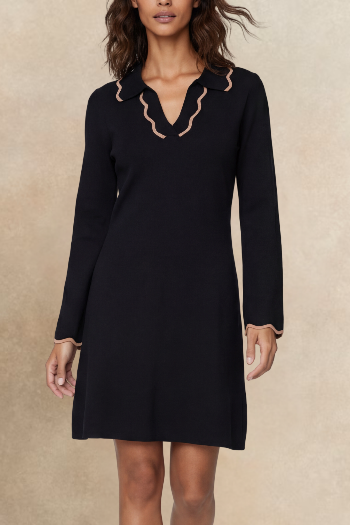 Alice Knit Dress with Polo Collar