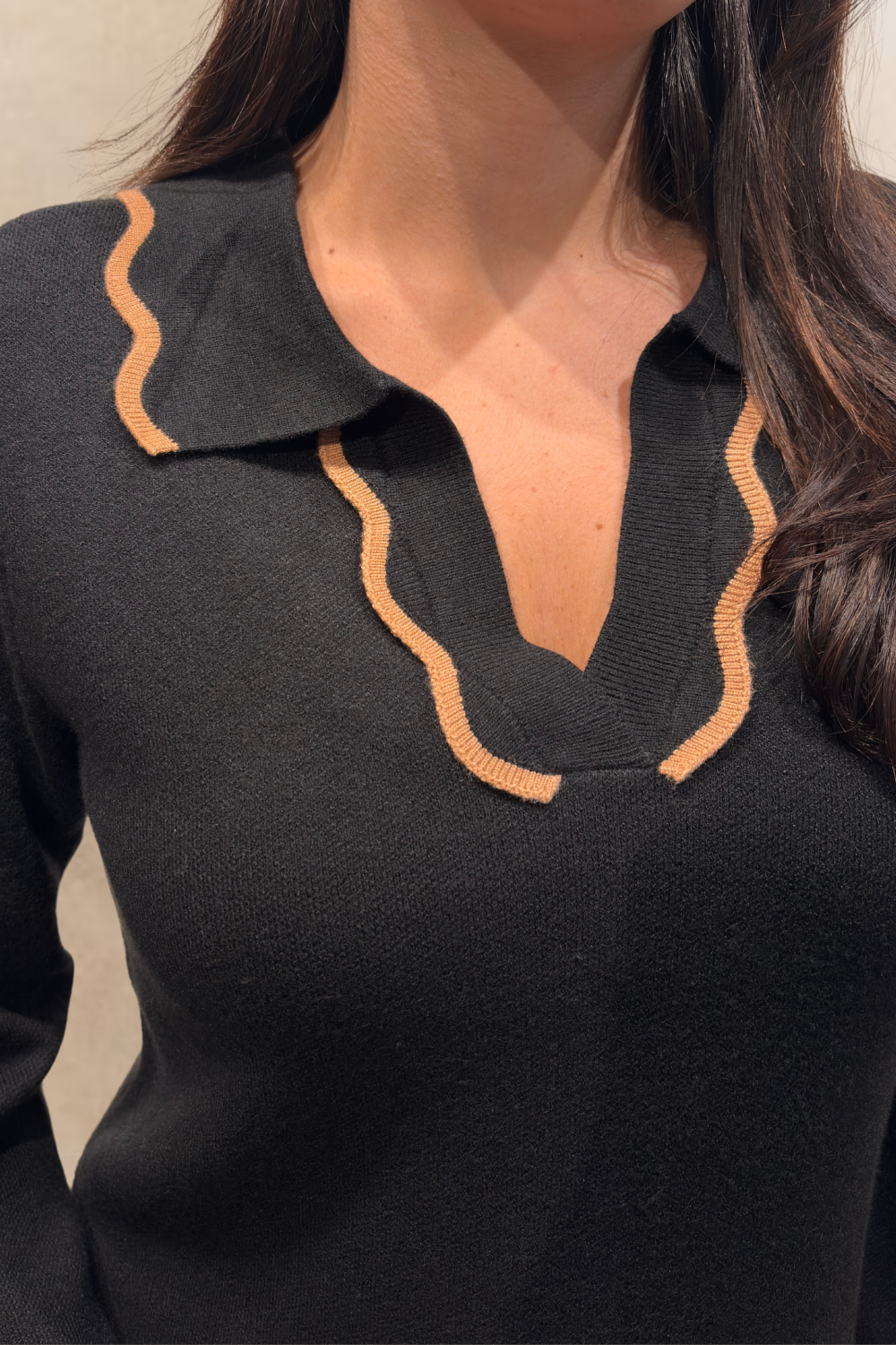 Alice Knit Dress with Polo Collar