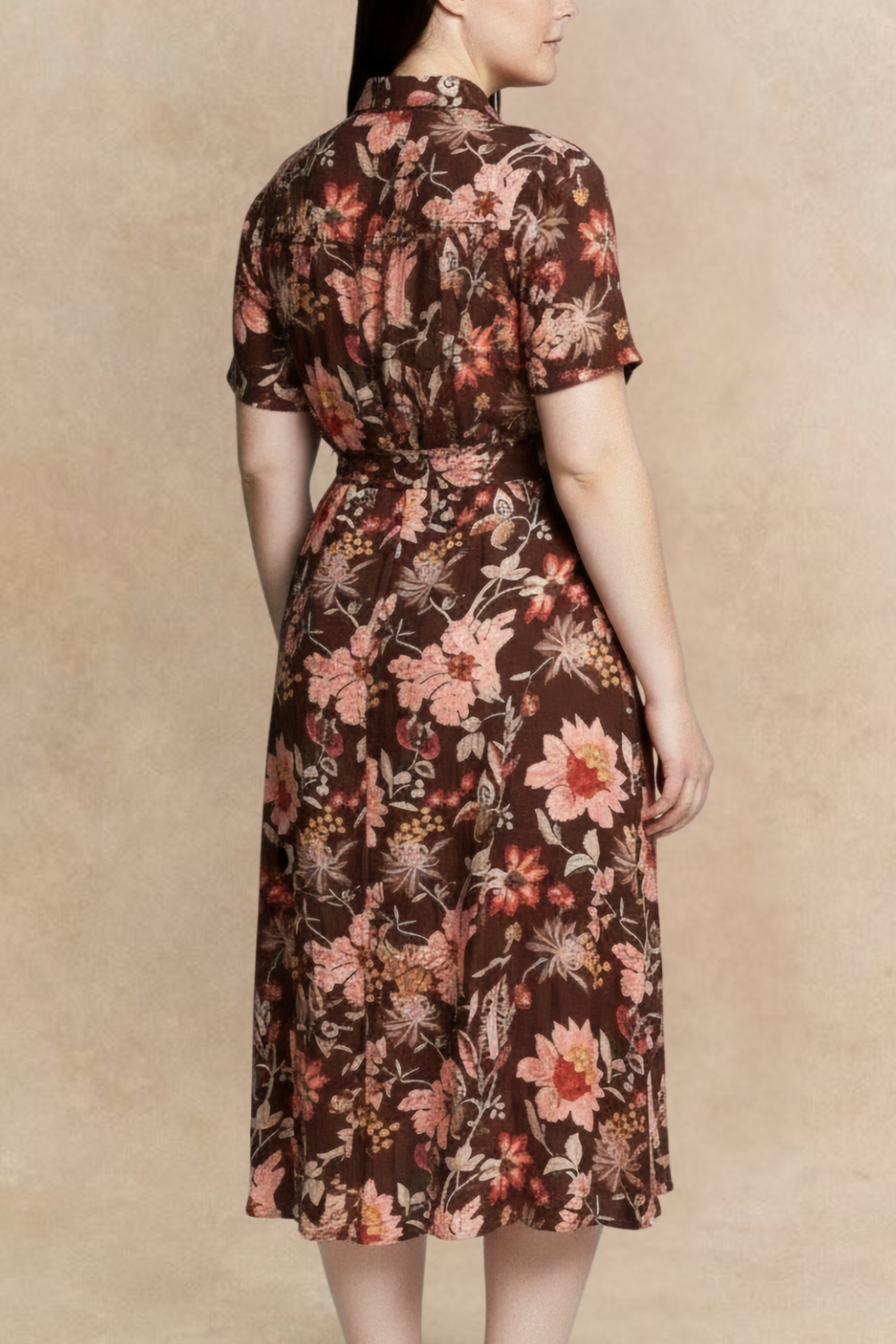 Augustine Midi Shirt Dress Floral Print
