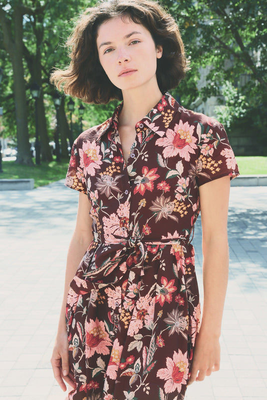 Augustine Midi Shirt Dress Floral Print