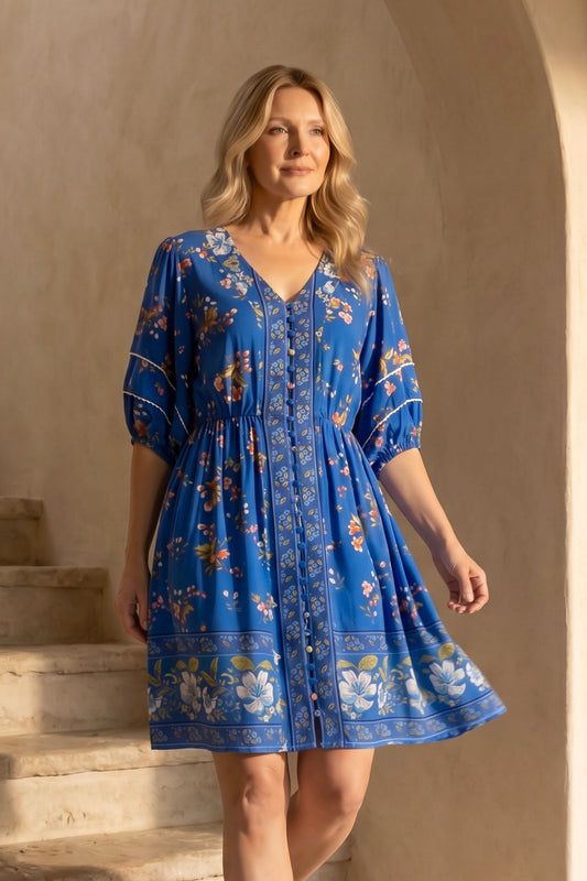 Brigitta Printed Boho Dress