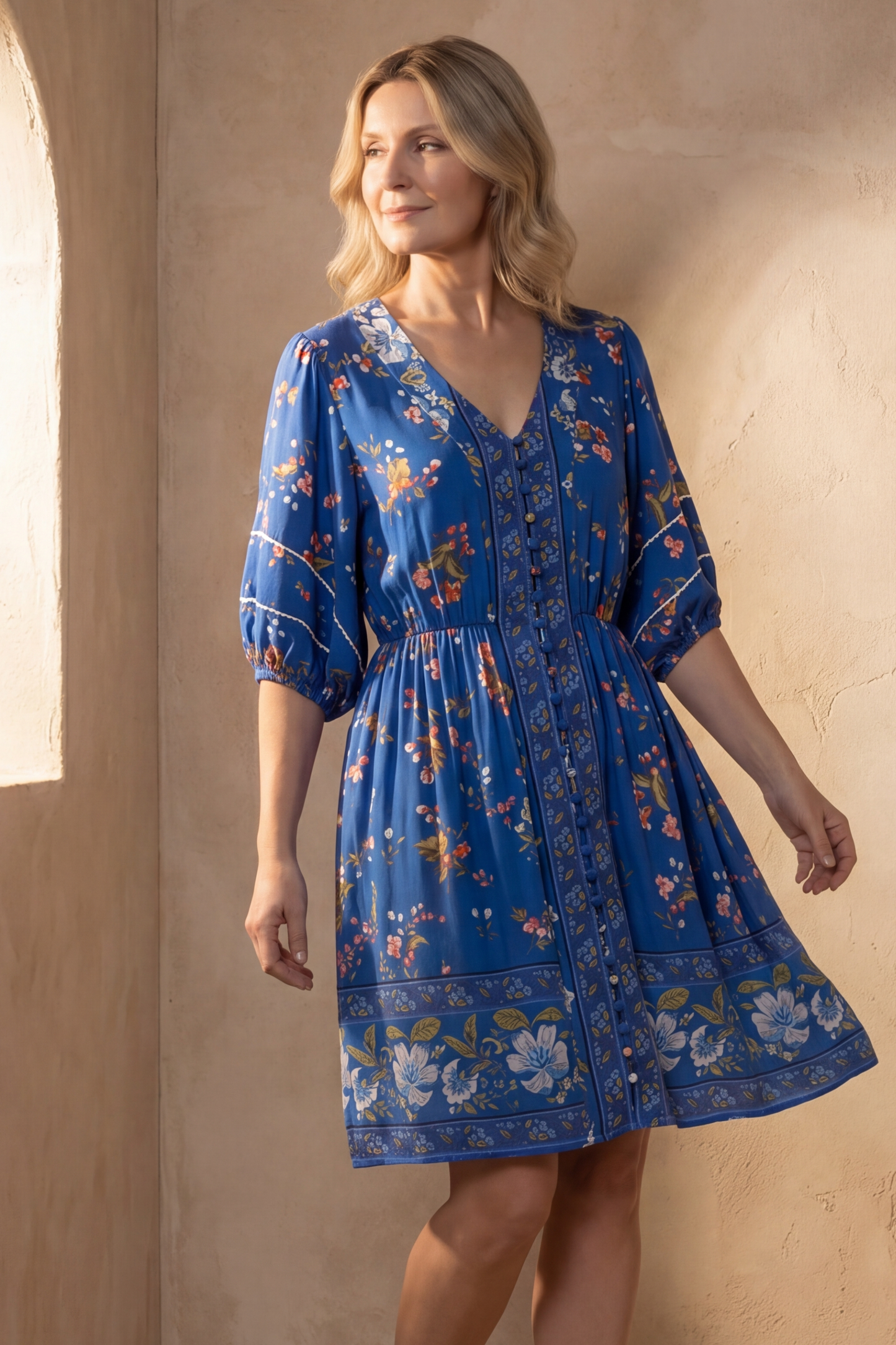 Brigitta Printed Boho Dress