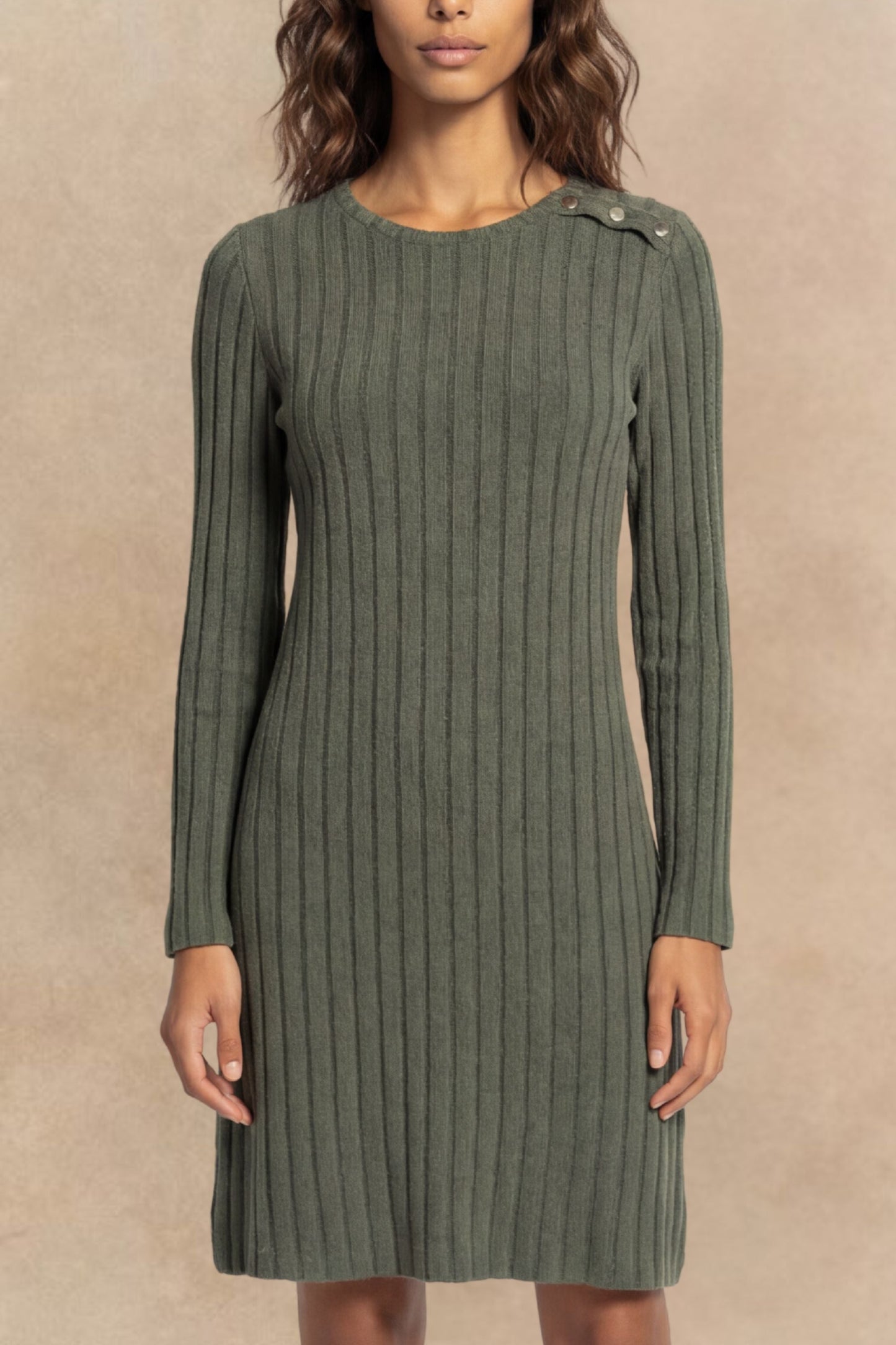 Camila Ribbed Knit A-Line Dress