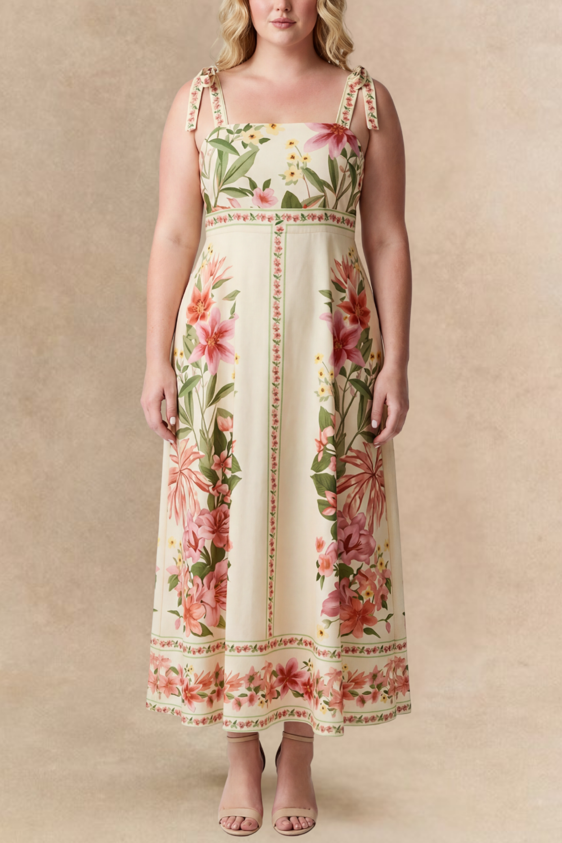 carmina maxi dress Lara Carmina Rose Solid Linen Slim Fit Maxi Dress With Side Slits And Belt by Perlavera