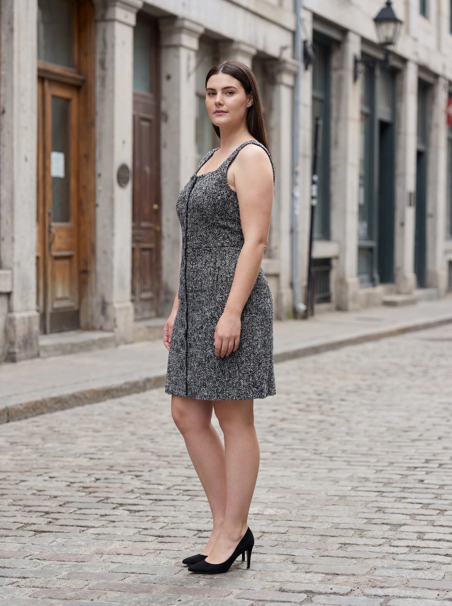 Madelaine Tweed Apron Dress