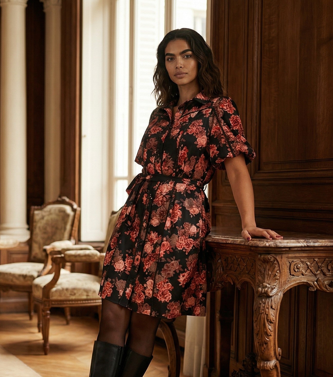 Ruby Floral Shirt Dress