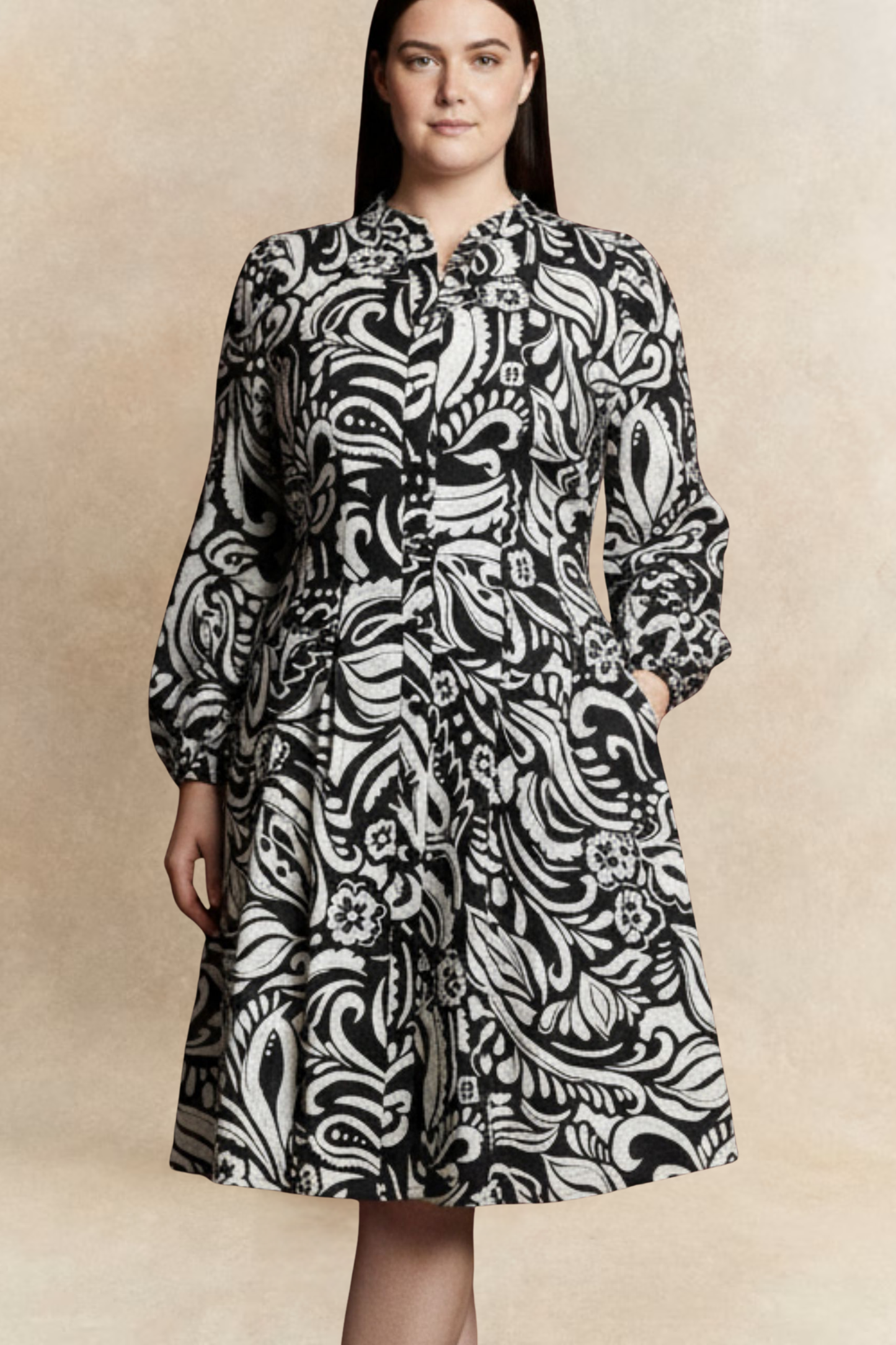 Eleanor Printed Long Sleeve Dress
