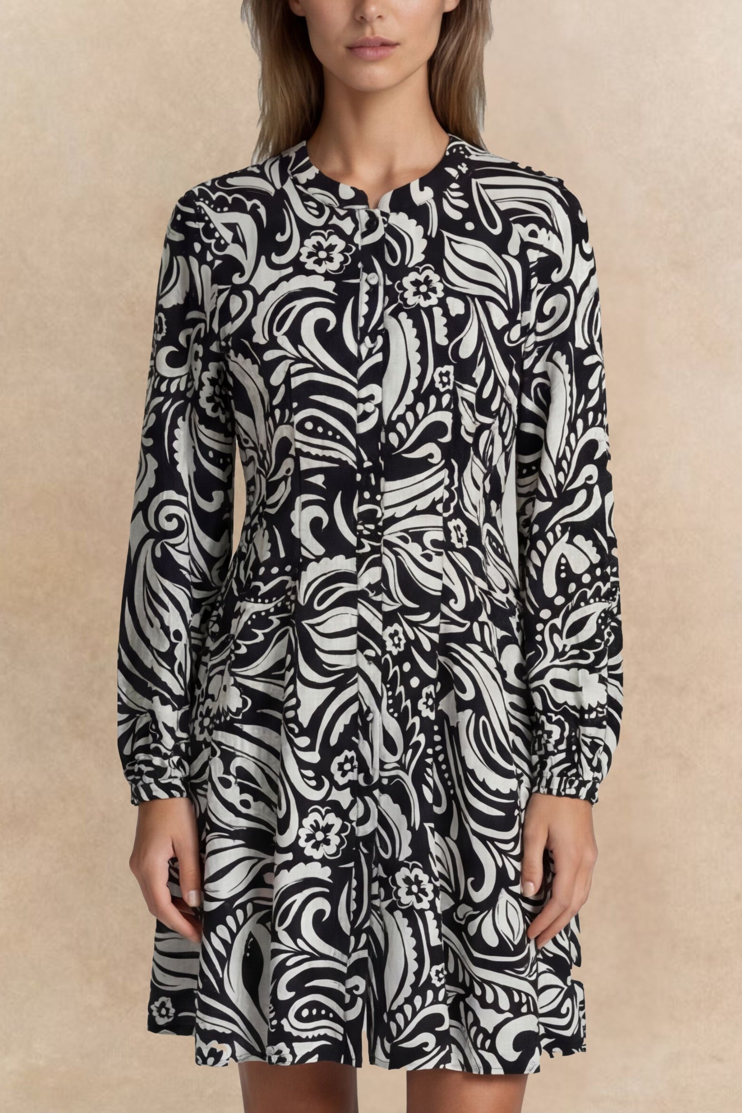 Eleanor Printed Long Sleeve Dress