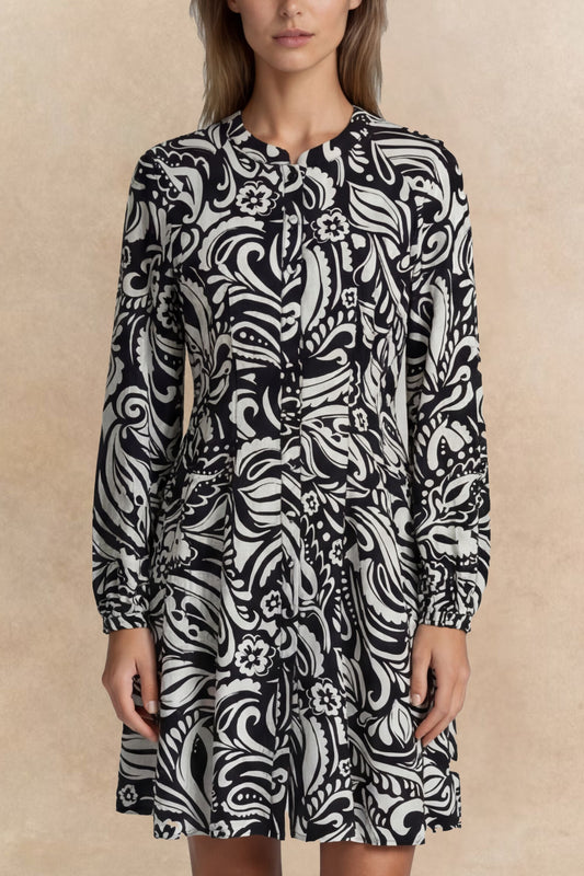 Eleanor Printed Long Sleeve Dress