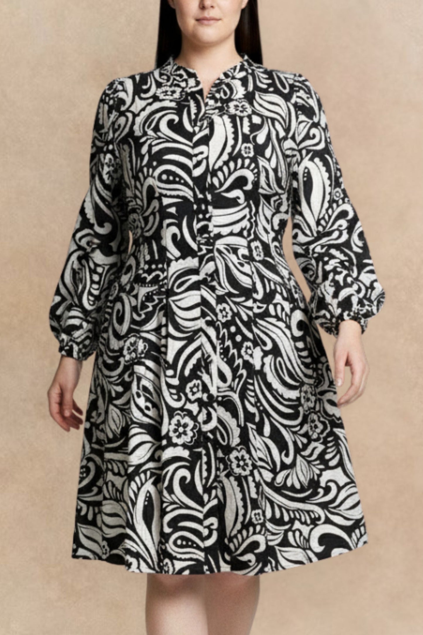Eleanor Printed Long Sleeve Dress