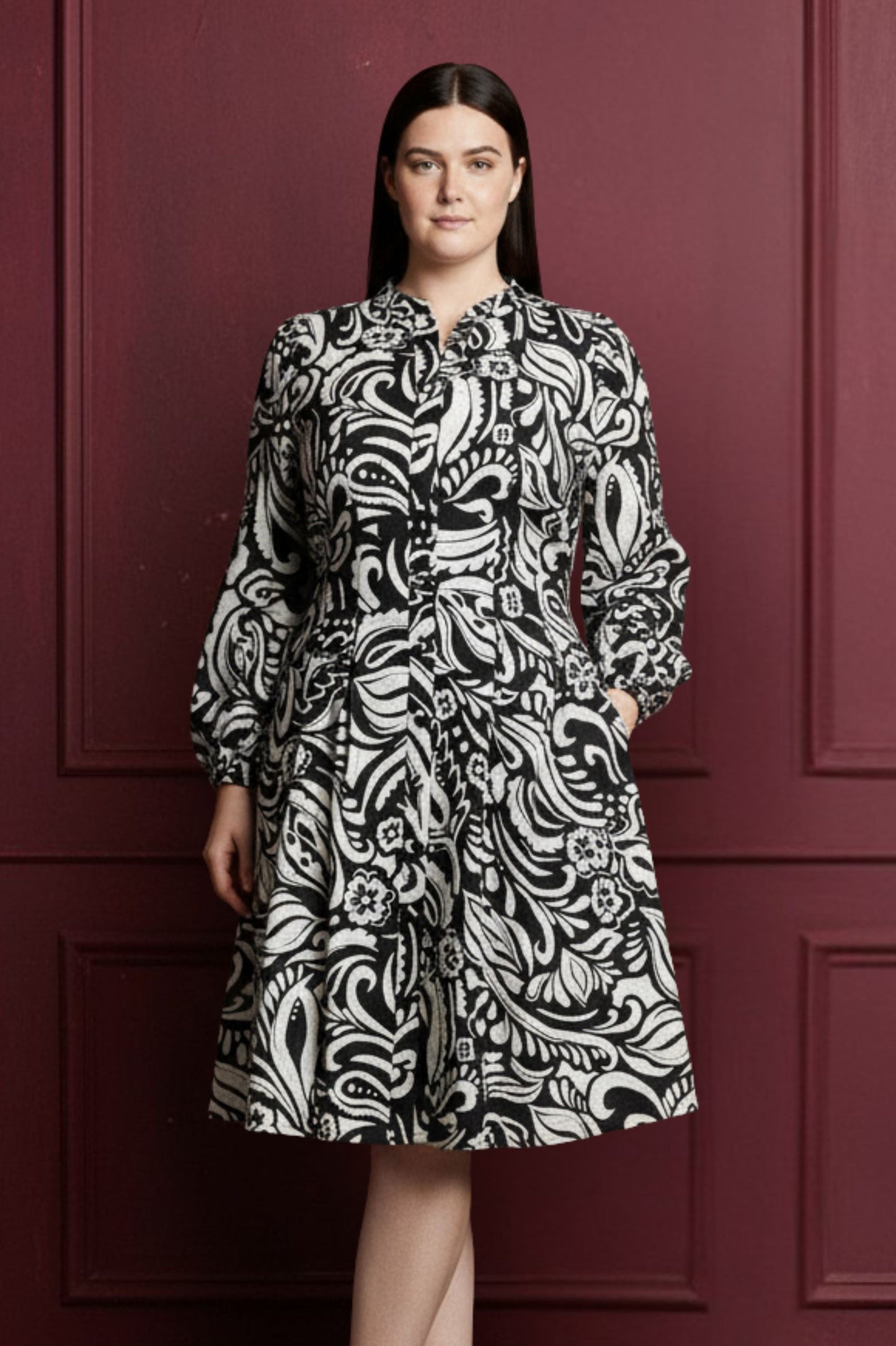 Eleanor Printed Long Sleeve Dress