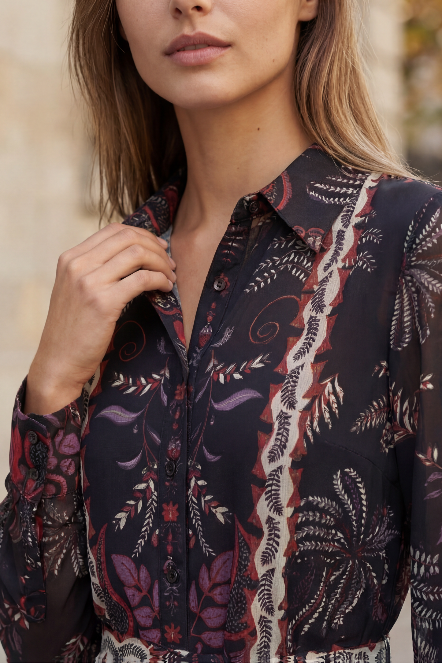 Etna Black Boho Shirt Dress