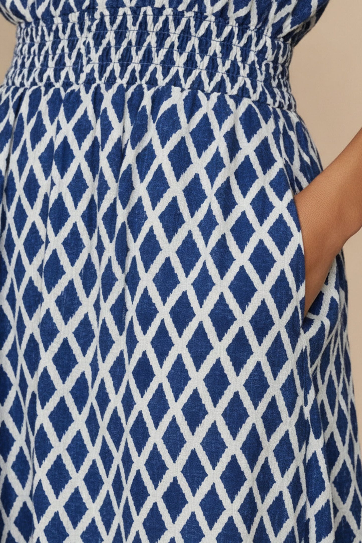 Florence Geometric Print Button Front