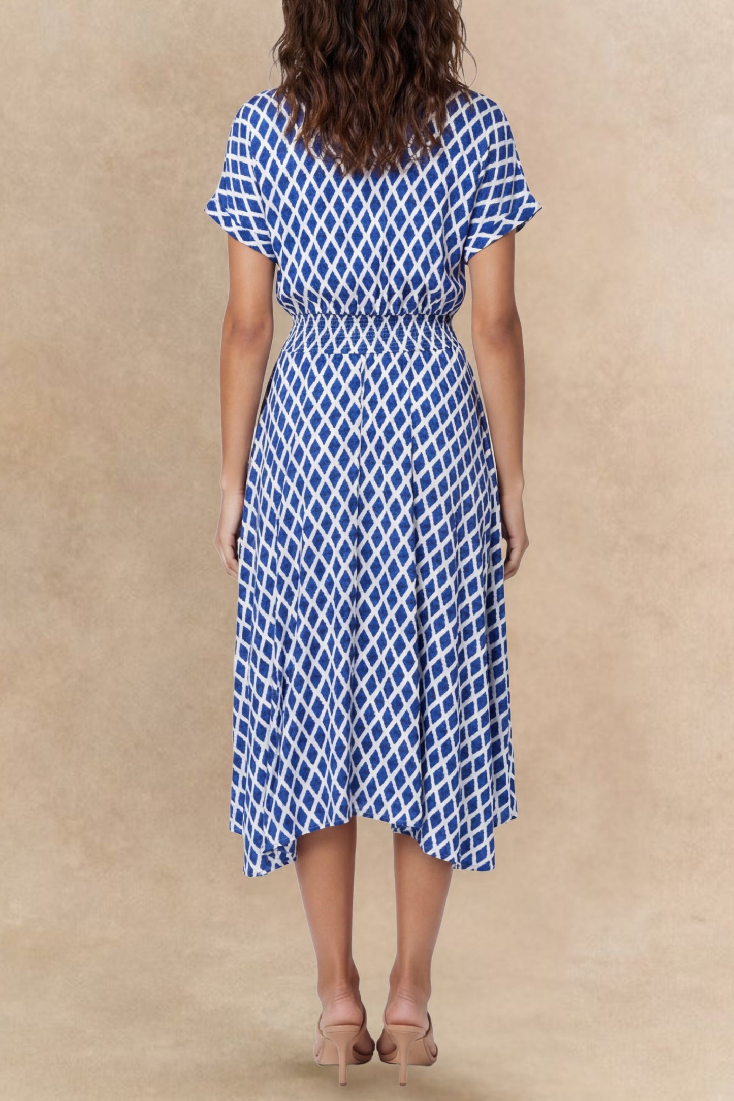 Florence Geometric Print Button Front