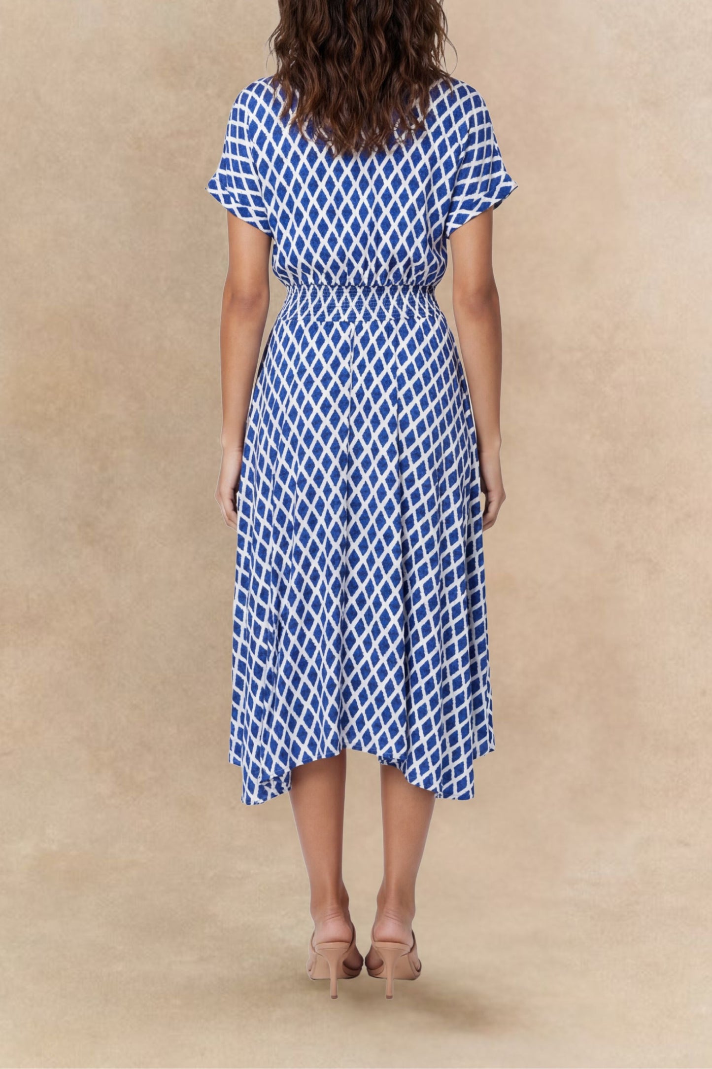 Florence Geometric Print Button Front