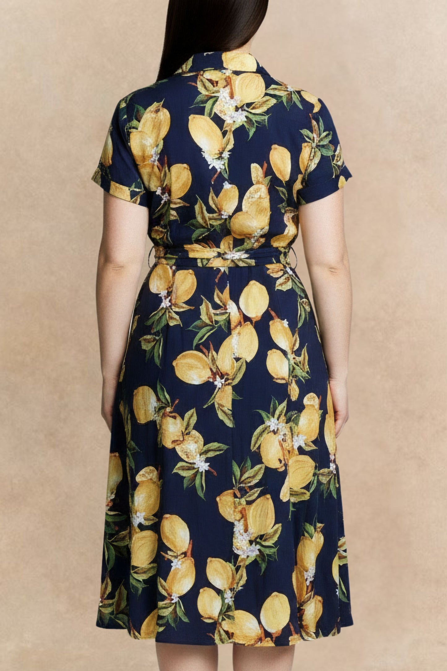 Galia Midi Lemon Shirt Dress