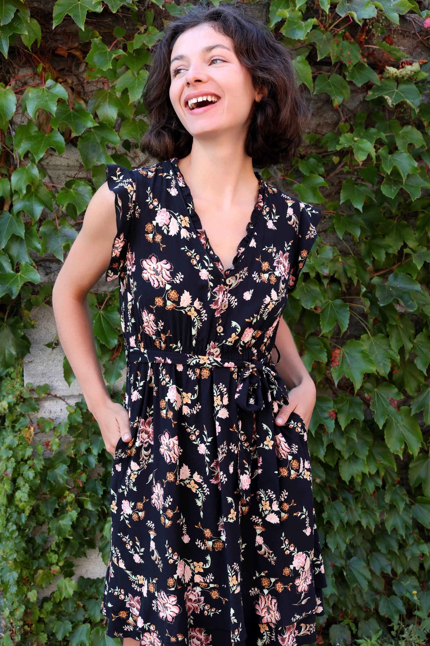 Natasha Floral Print Short Dress