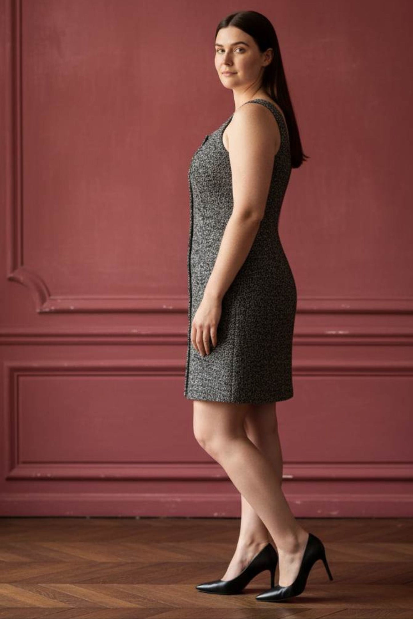 Madelaine Tweed Apron Dress