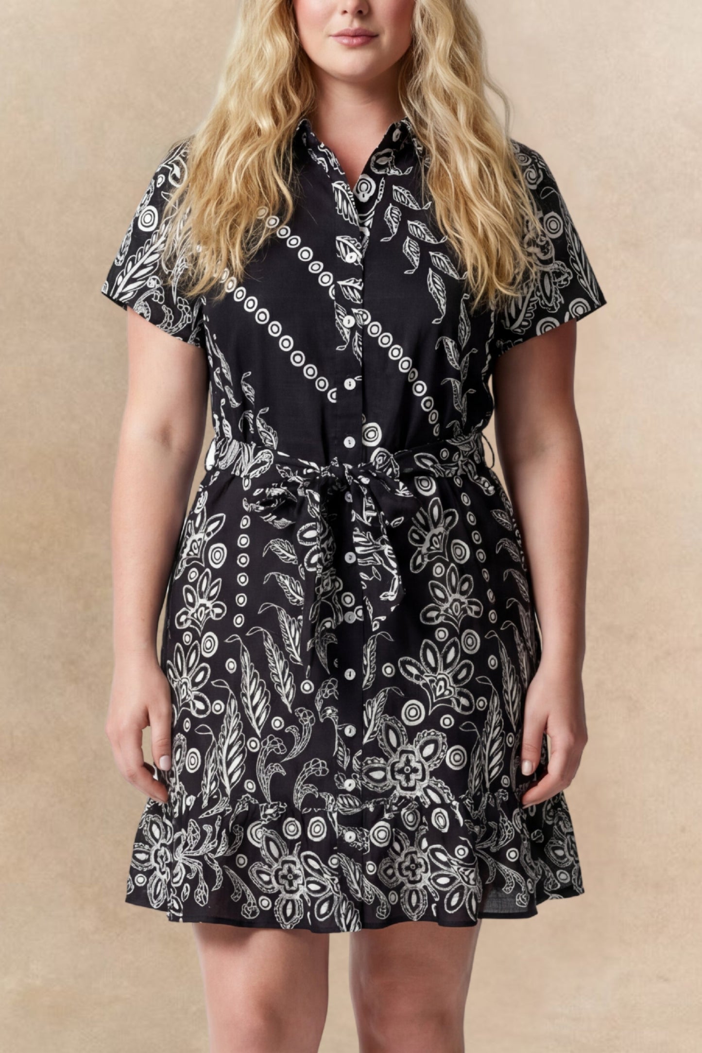 Margaux Short Shirt Dress Black