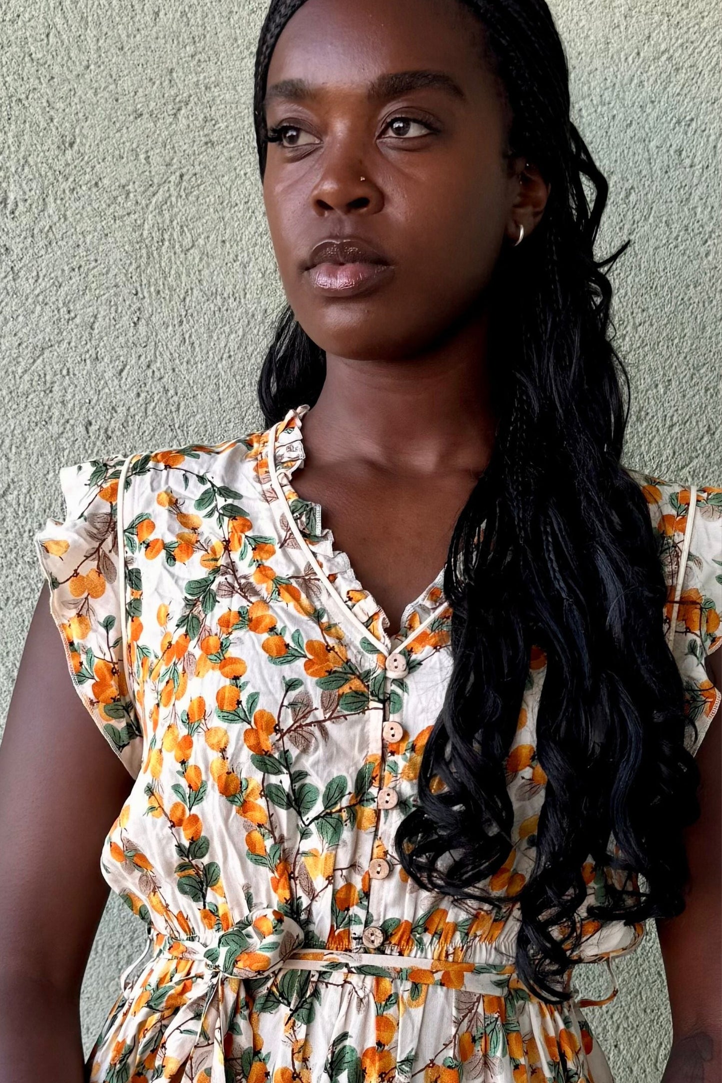 Natasha Citrus Print Short Dress