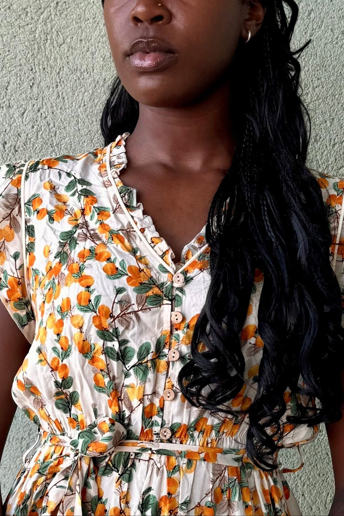 Natasha Citrus Print Short Dress