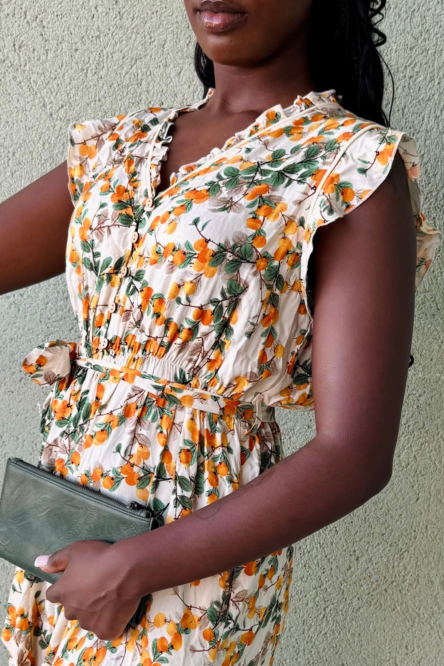 Natasha Citrus Print Short Dress