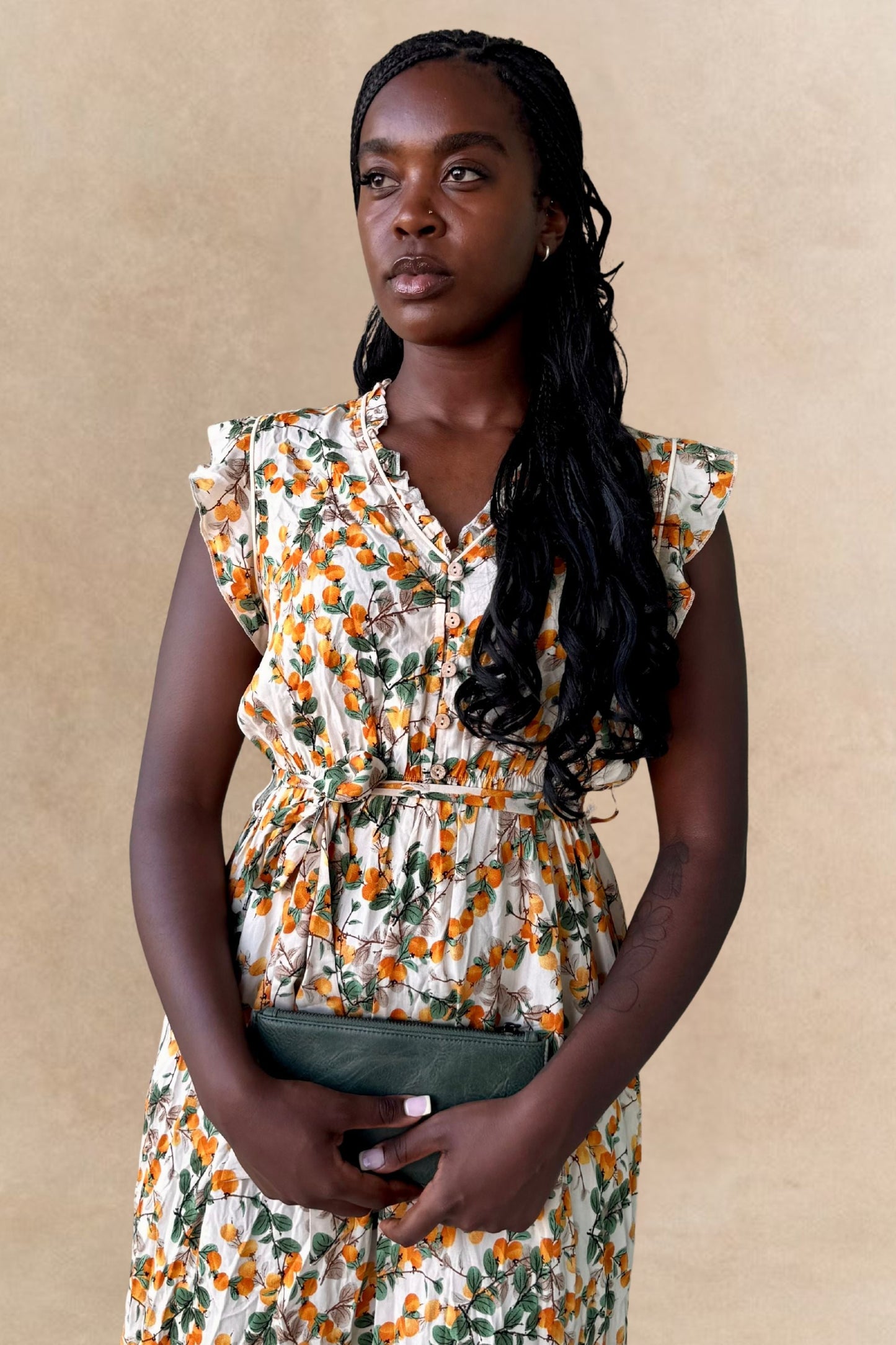 Natasha Citrus Print Short Dress