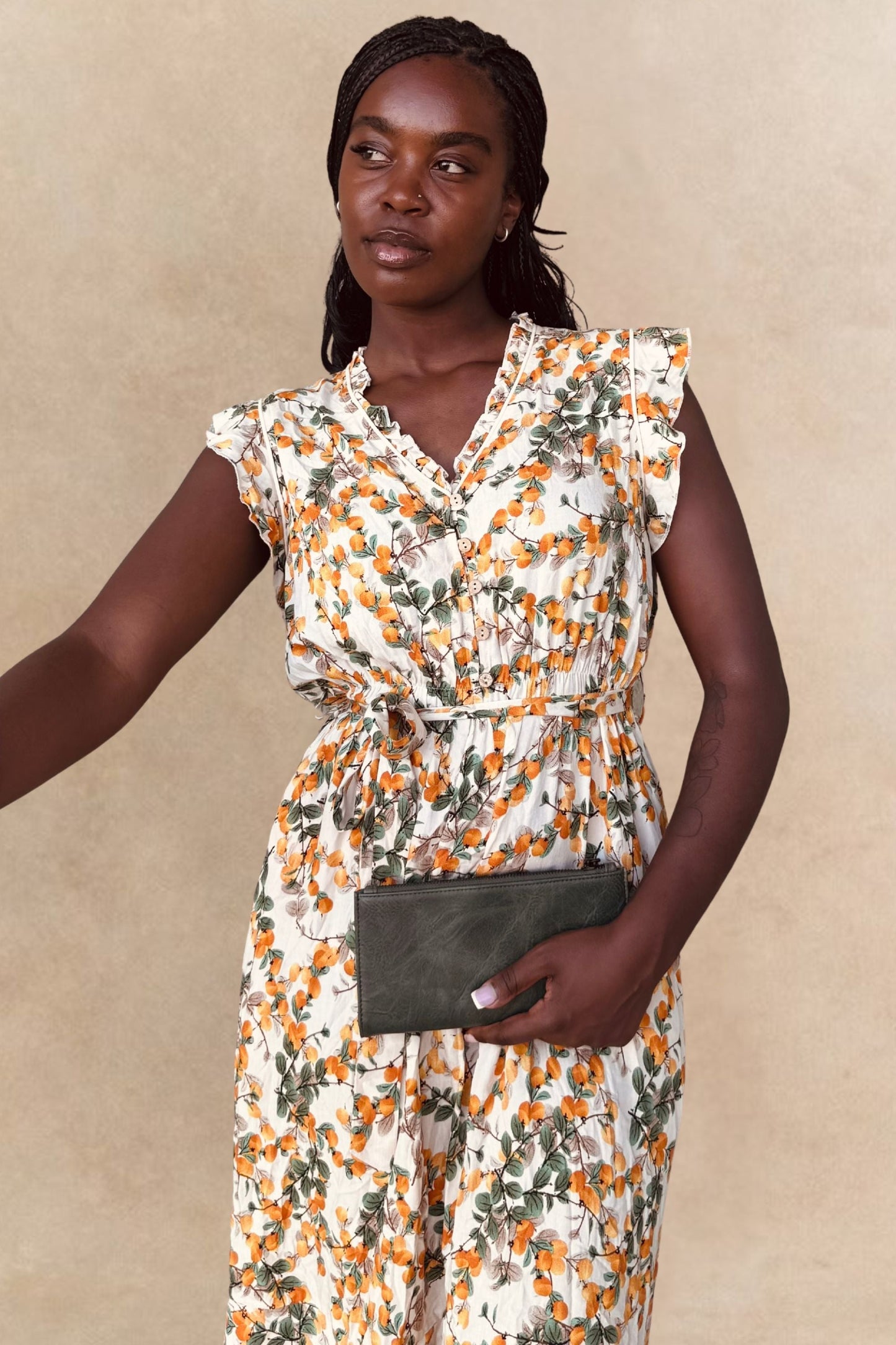 Natasha Citrus Print Short Dress