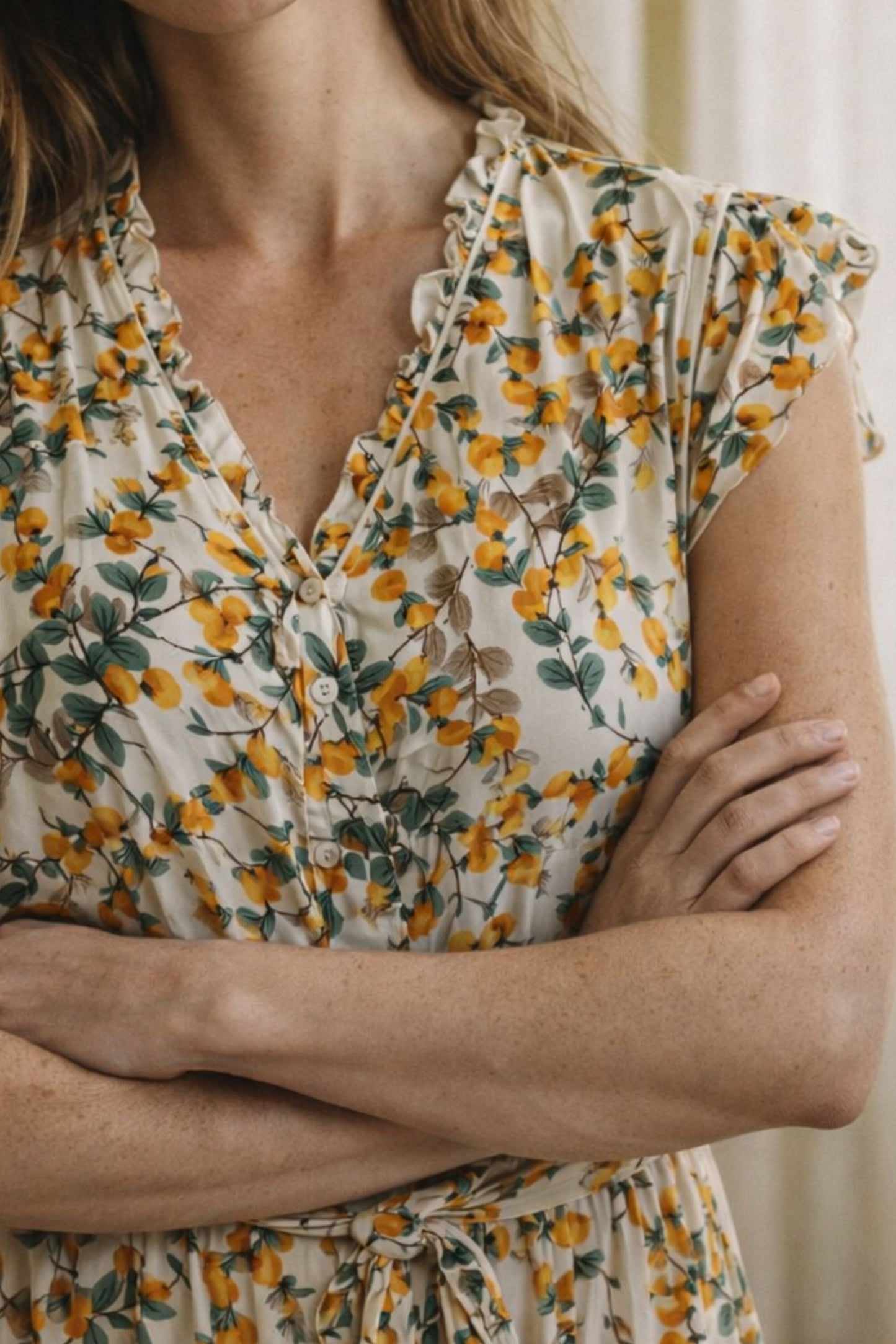 Natasha Citrus Print Short Dress