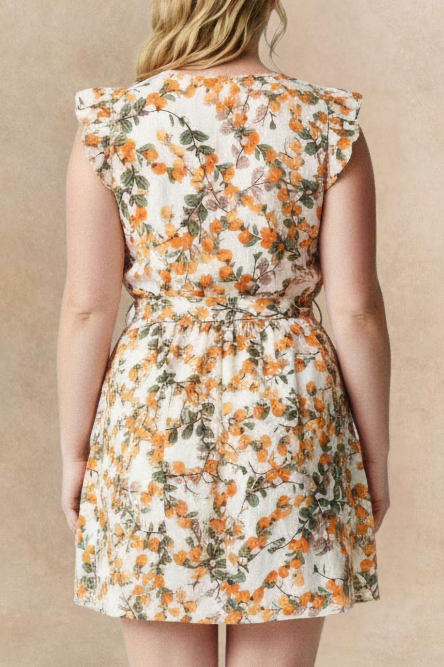 Natasha Citrus Print Short Dress