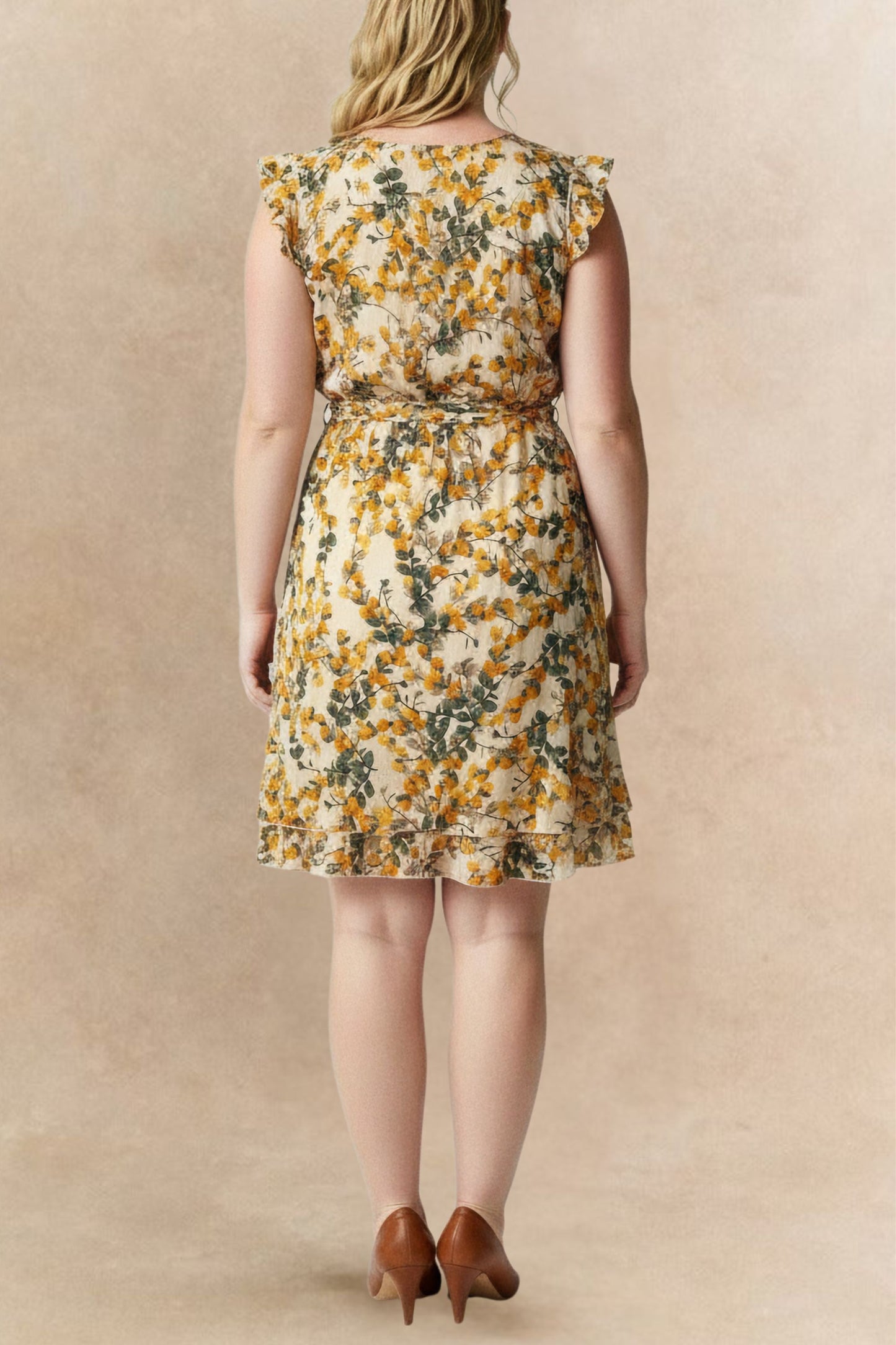 Natasha Citrus Print Short Dress