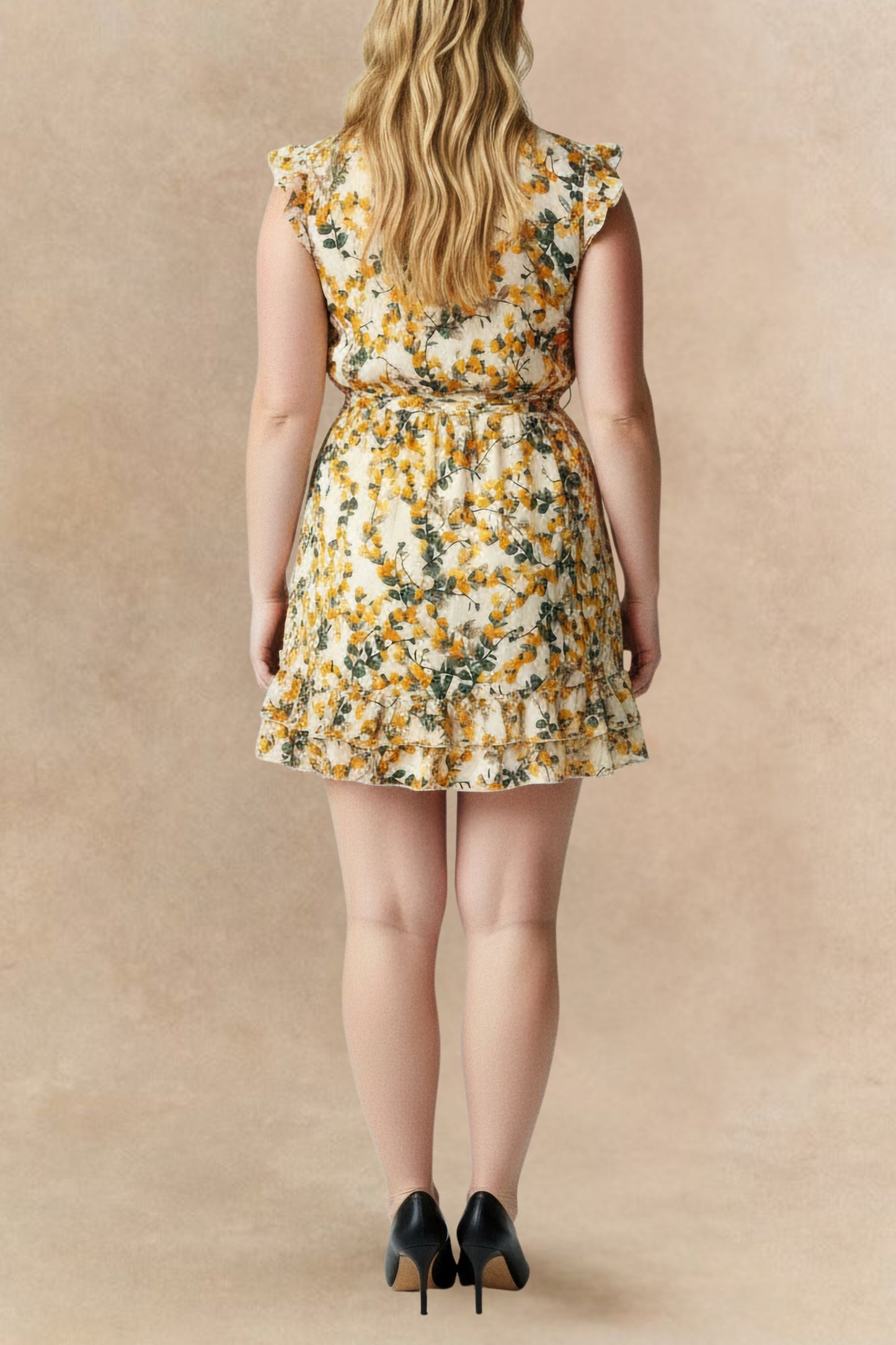 Natasha Citrus Print Short Dress