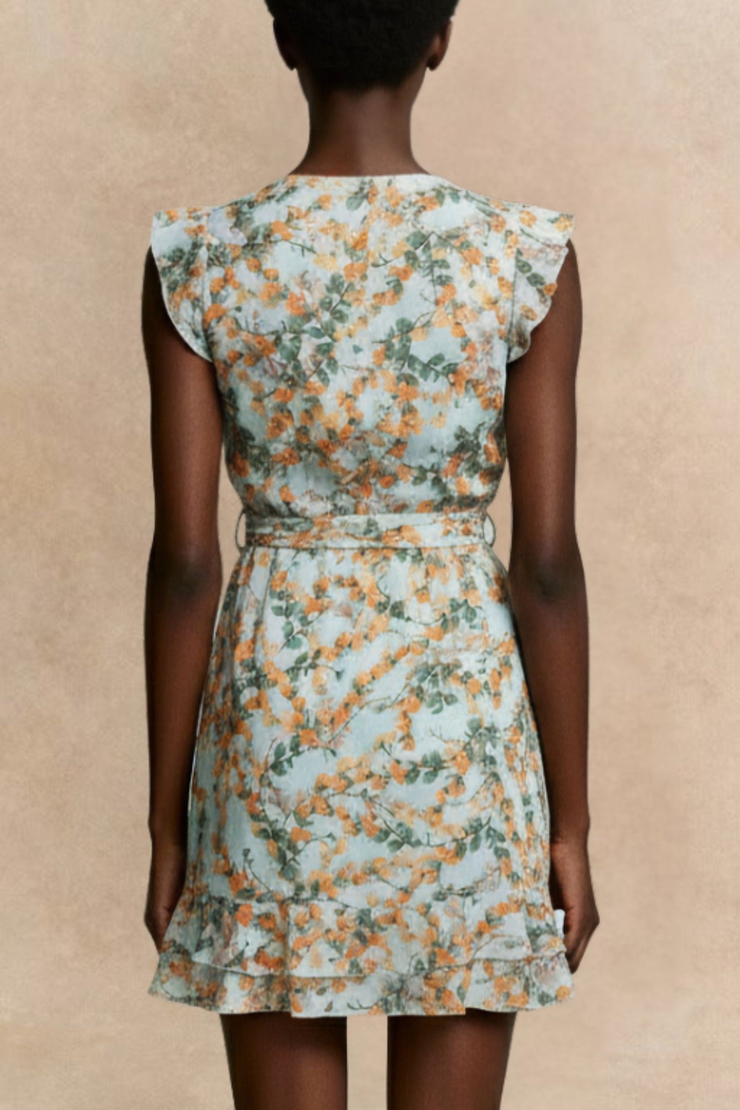 Natasha Citrus Print Short Dress