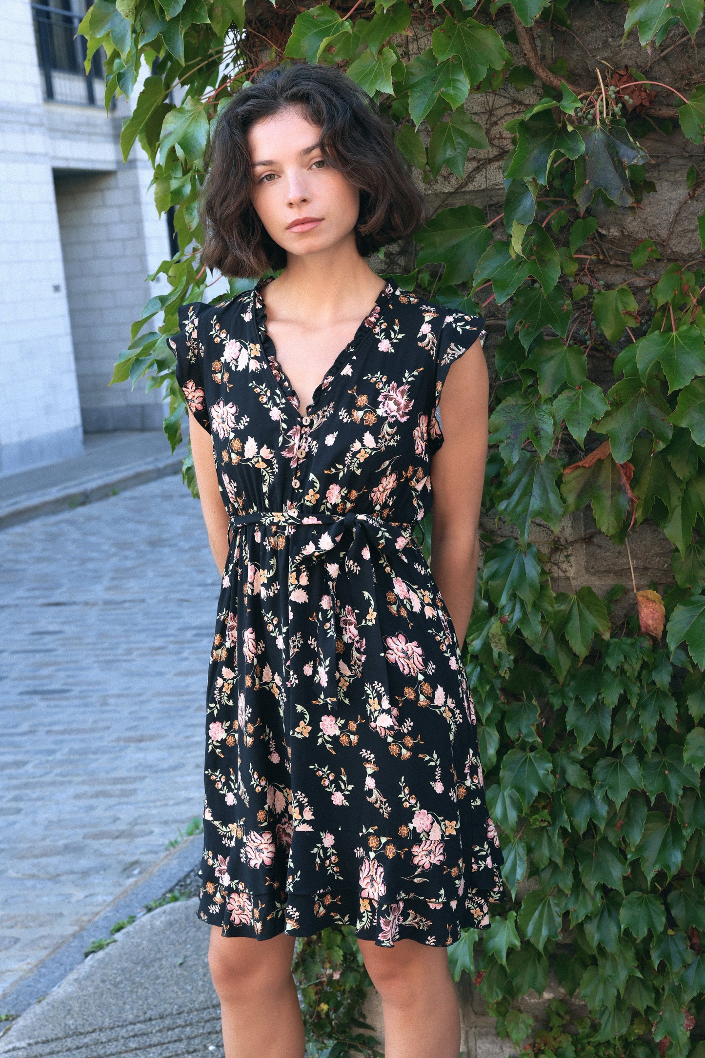 Natasha Floral Print Short Dress