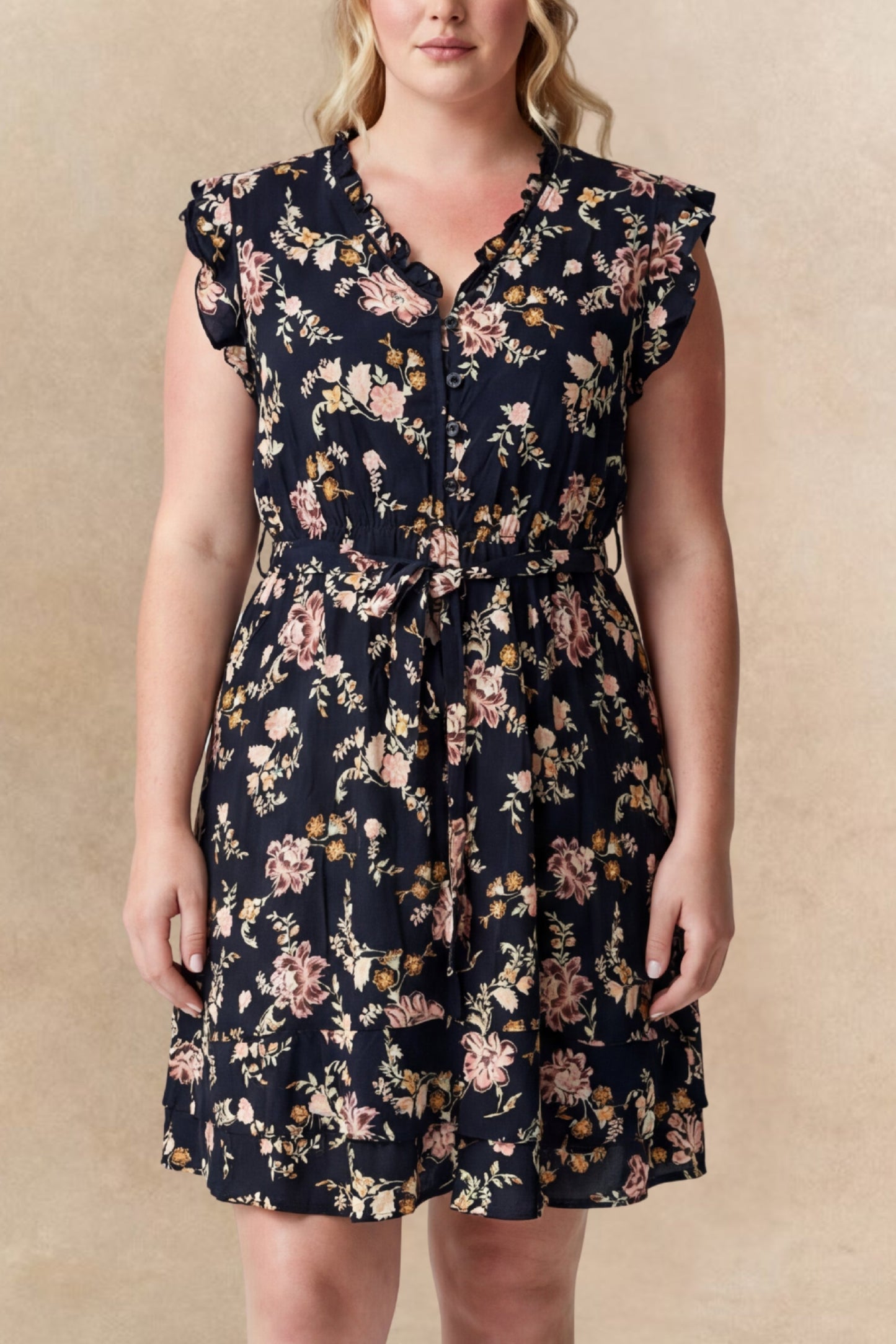 Natasha Floral Print Short Dress