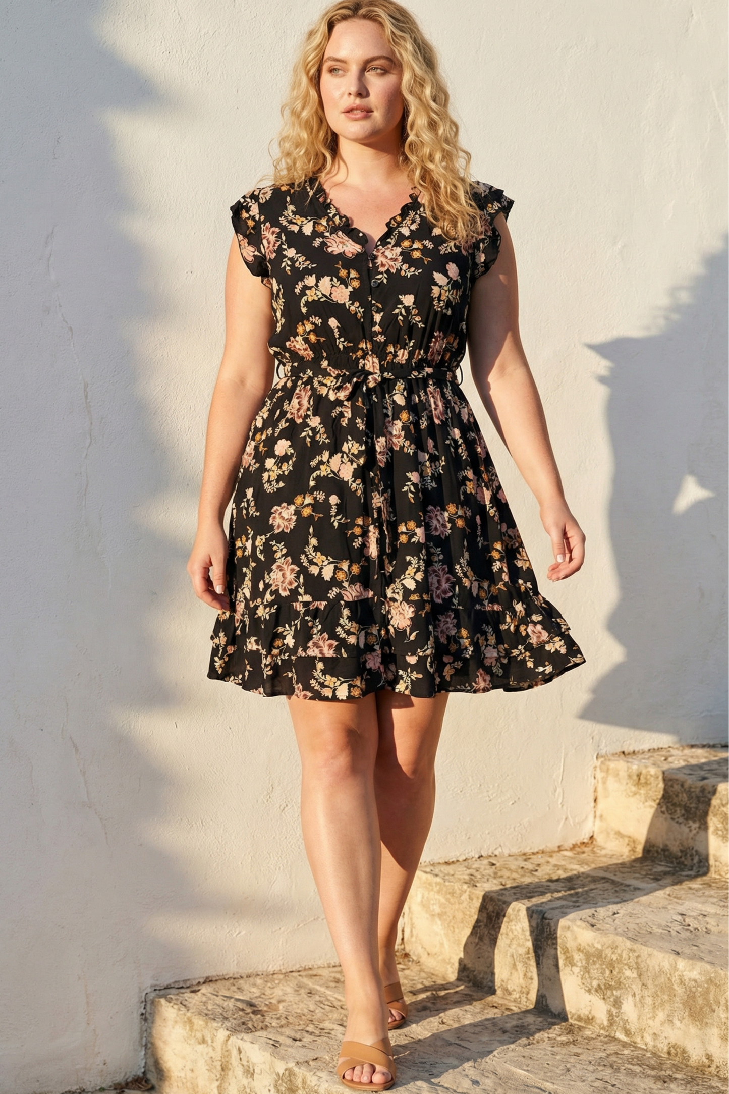 Natasha Floral Print Short Dress