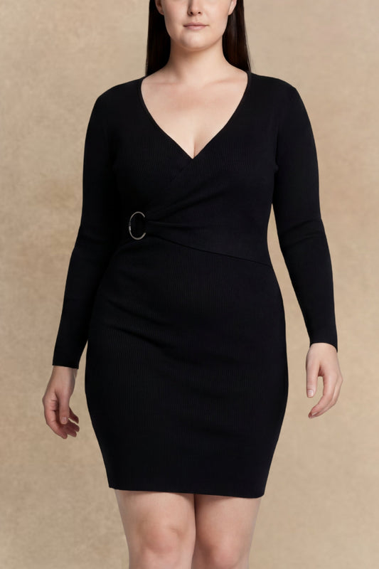 Giselle Stretch Wrap Bodycon Dress