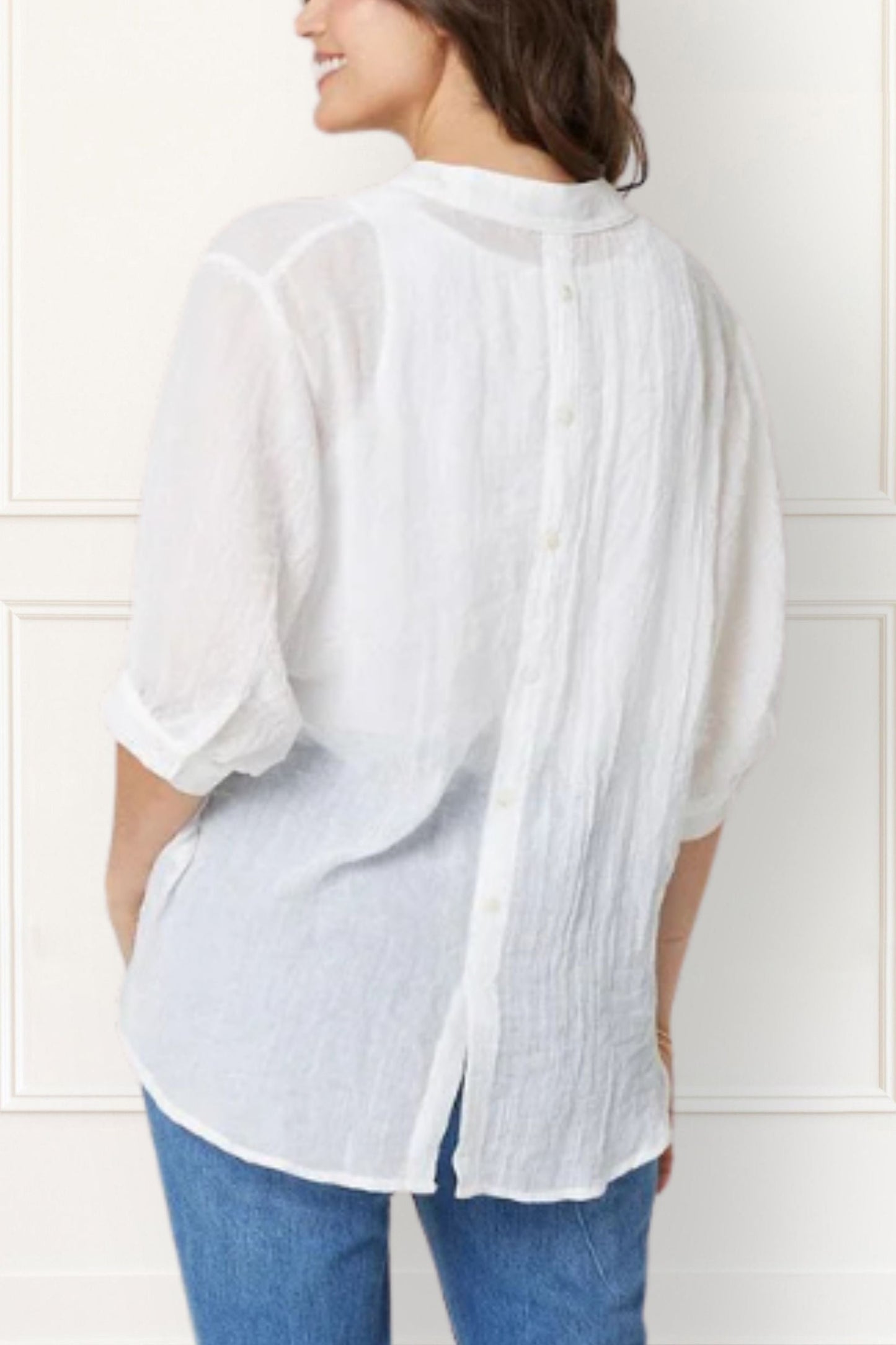 PRE-SALE | Roxanne Oversized Shirt Semi-Sheer Cotton Blend