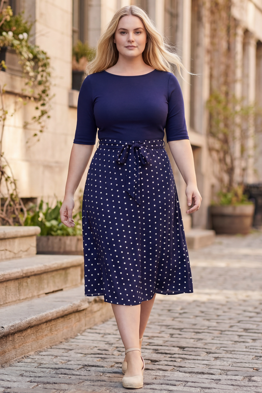 Penelope Polka Dot Midi Dress