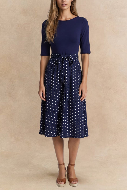 Penelope Polka Dot Midi Dress