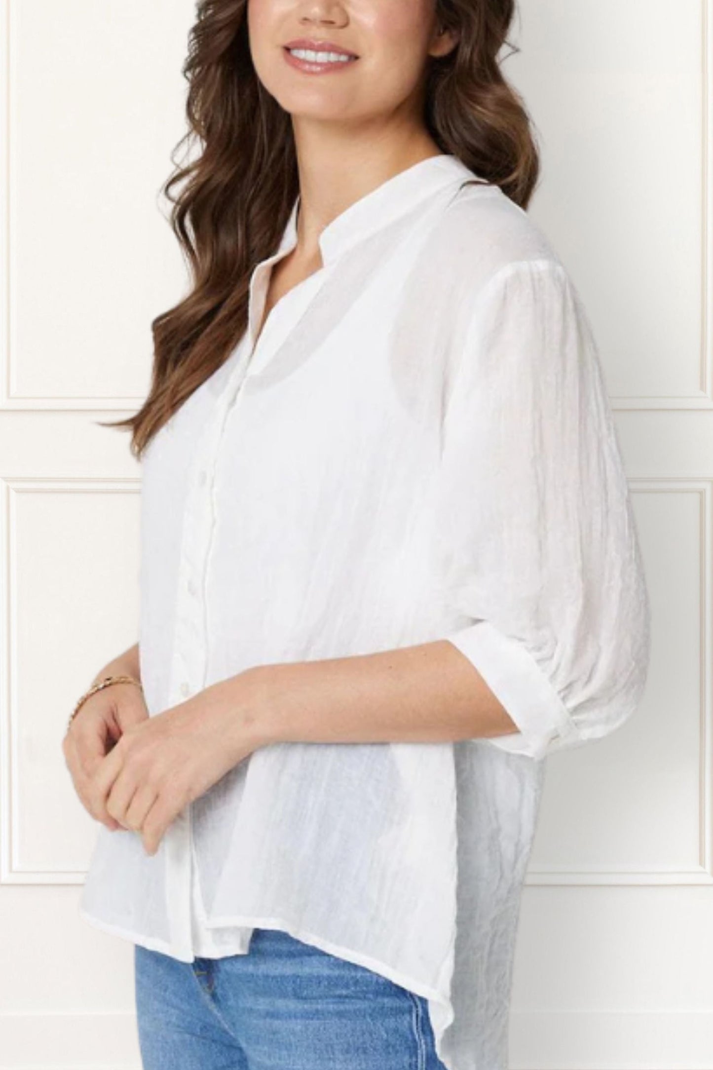 PRE-SALE | Roxanne Oversized Shirt Semi-Sheer Cotton Blend