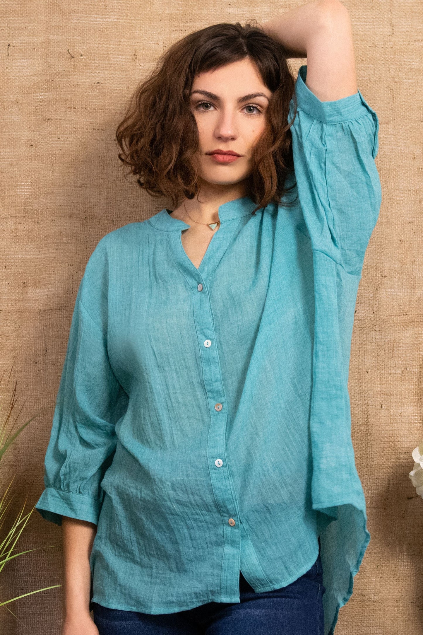 PRE-SALE | Roxanne Oversized Shirt Semi-Sheer Cotton Blend
